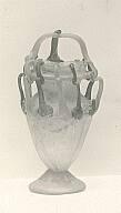 Inverted Conical Jar with Multiple Handles and Basket Handle, on Foot