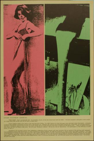 Untitled (Lady unzipping dress, "Unser nachbar Amerika" at bottom)