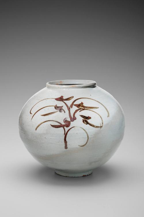 Jar with Orchid Plants Design