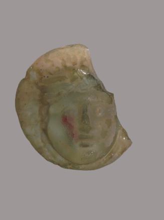 Medallion fragment with molded Medusa head